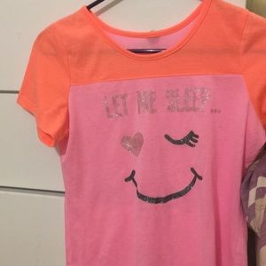 Pink and orange pj shirt